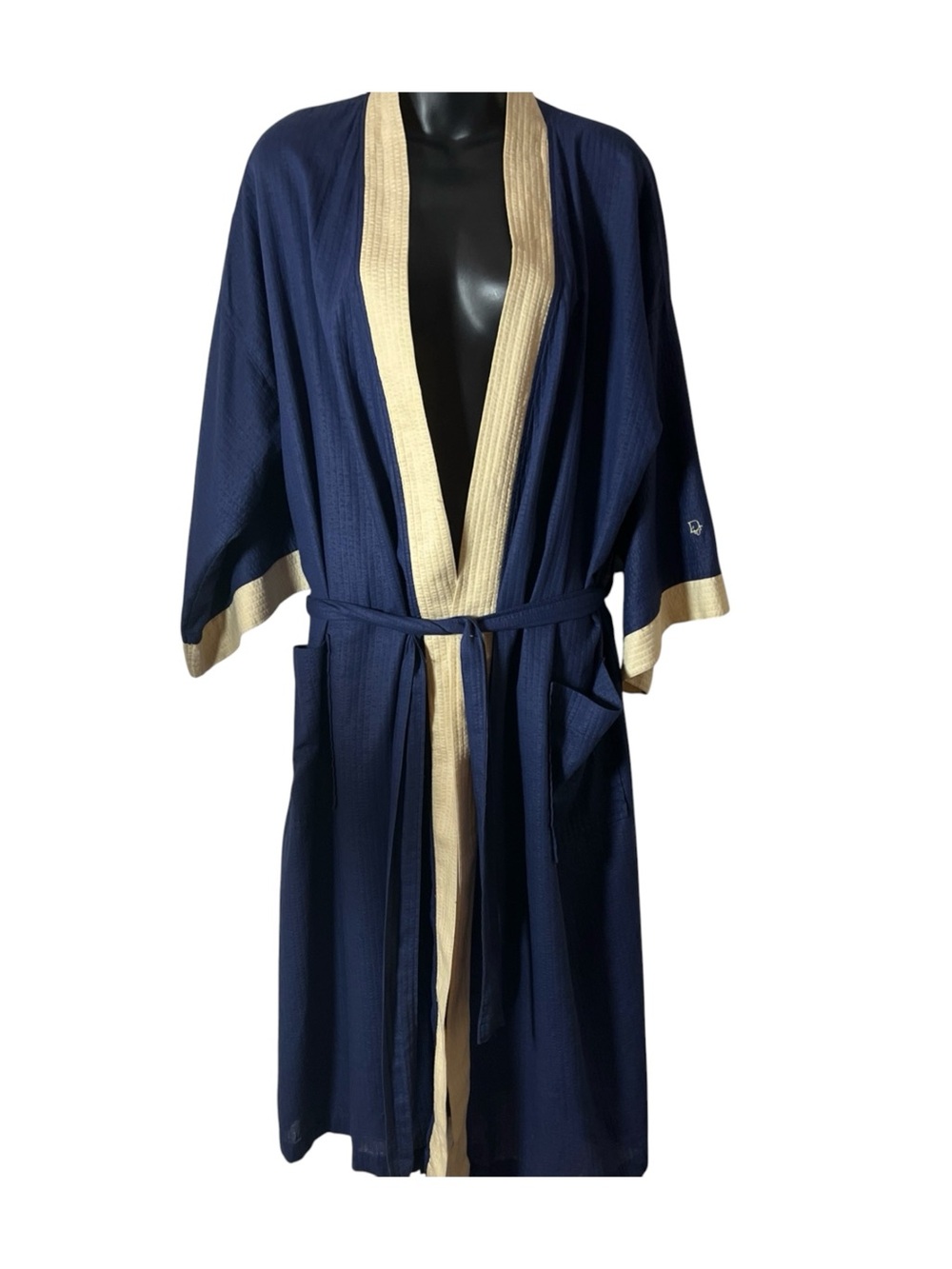 Of a kind Dior Monsieur Navy and Cream Labelled Robe One size